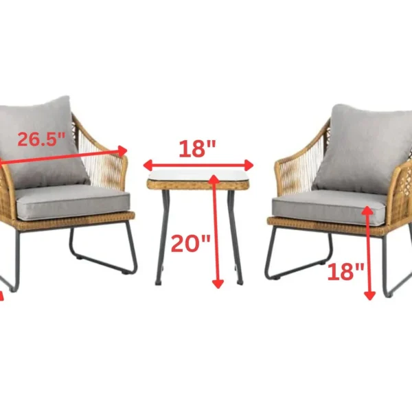 Outdoor patio set with stylish coffee table, perfect for backyard or garden seating