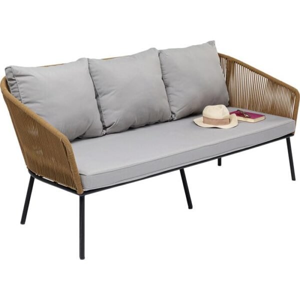 Relax and entertain in style with our chic outdoor rope sofa set, complete with a sleek center table.