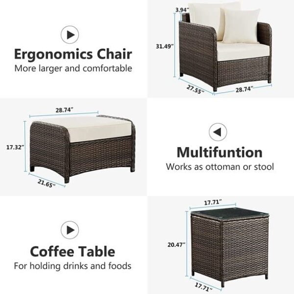 Modern outdoor patio set with stylish seating and center table, perfect for garden or balcony.