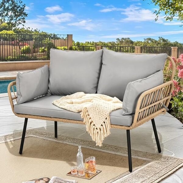 LOCCUS Patio Furniture Set 1-Piece (Beige & Light Grey) - Image 2