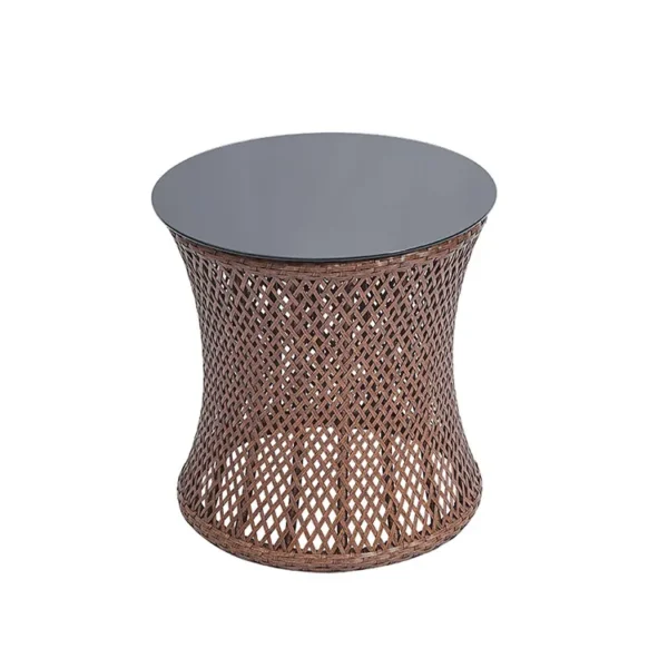 Rattan wicker chair with table, perfect for patio, garden, or balcony seating
