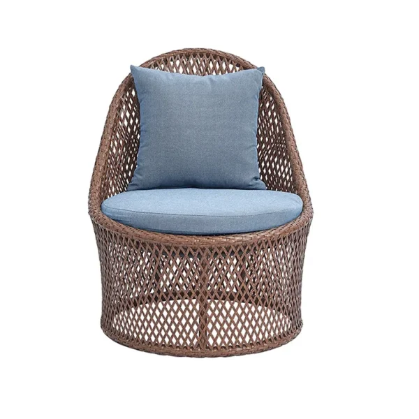 Rattan wicker chair with table, perfect for patio, garden, or balcony seating