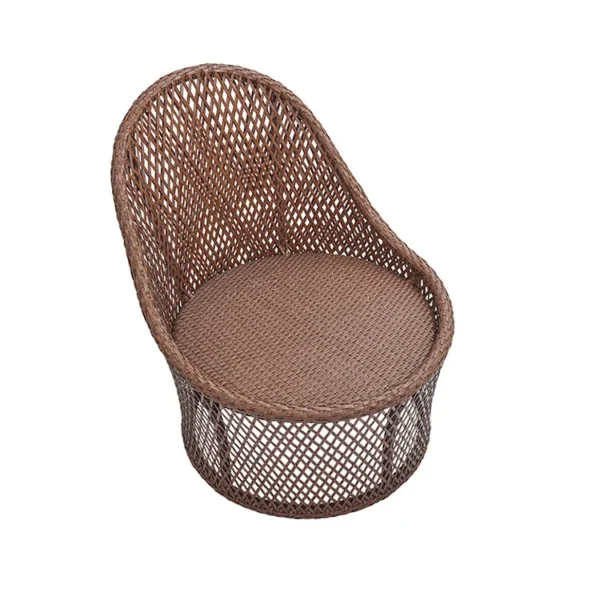 Rattan wicker chair with table, perfect for patio, garden, or balcony seating