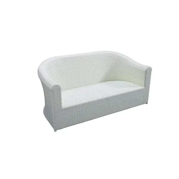 Rattan wicker outdoor sofa set with matching table, perfect for garden or patio seating