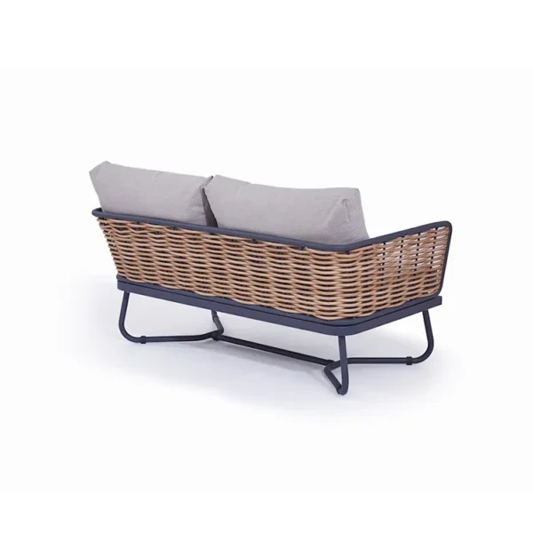 Hand-woven waterproof outdoor sectional sofa set in modern design, ideal for garden or patio.
