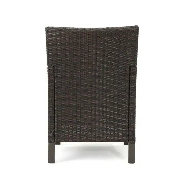 4-Person round outdoor dining set with cushioned chairs, ideal for garden, patio, or balcony