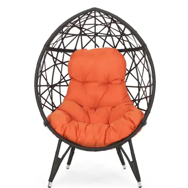 “Stylish rattan egg swing chair with stand for indoor and outdoor relaxation”