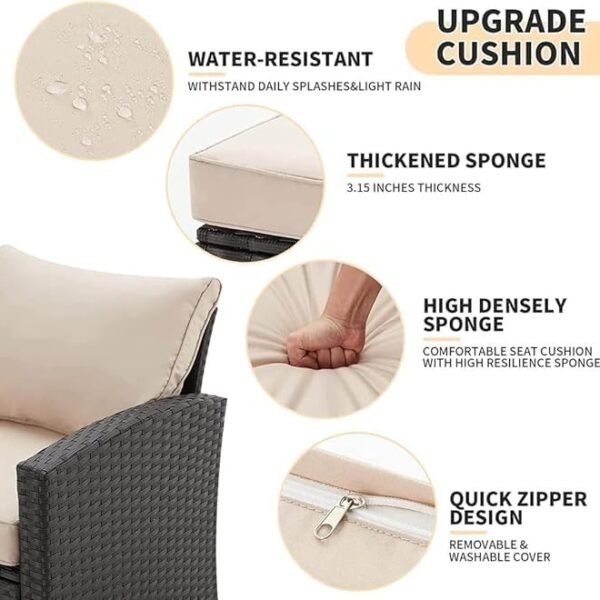 Comfortable cushioned seating with removable, washable covers