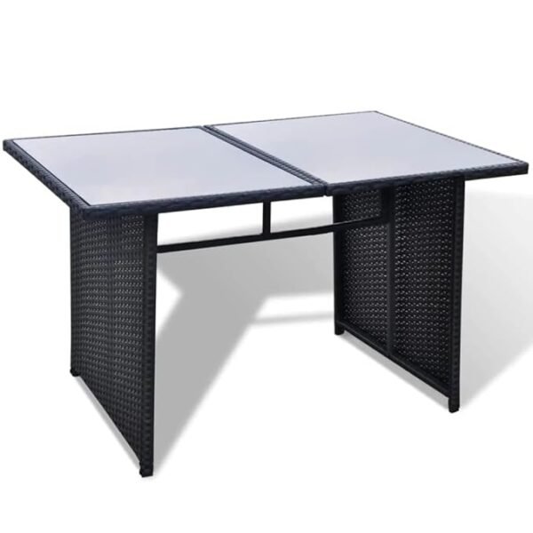 Outdoor Rattan Wicker L-Shaped Sofa Set with Center Table – Patio & Garden Furniture