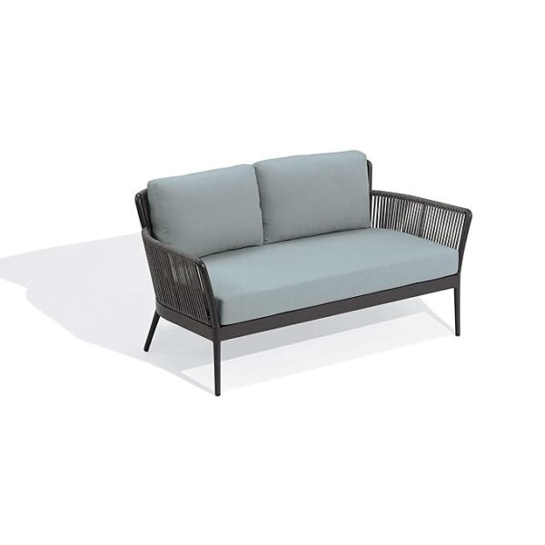 "Modern outdoor rope sofa set with center table – weather-resistant patio furniture for garden and balcony"
