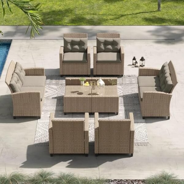 "Relax in style with our outdoor rattan wicker patio set – comfort meets durability."