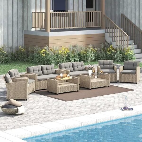 "Relax in style with our outdoor rattan wicker patio set – comfort meets durability."