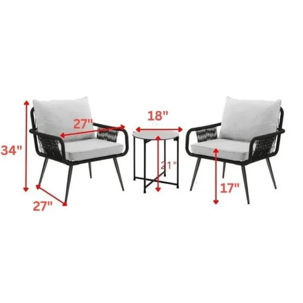 Our outdoor chair & coffee table patio set is perfect for morning coffee, evening chats, or weekend lounging."