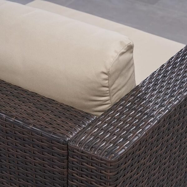 "Modern 4-Piece Outdoor Patio Furniture Set – All-Weather Rattan Sofa with Cushions & Table"