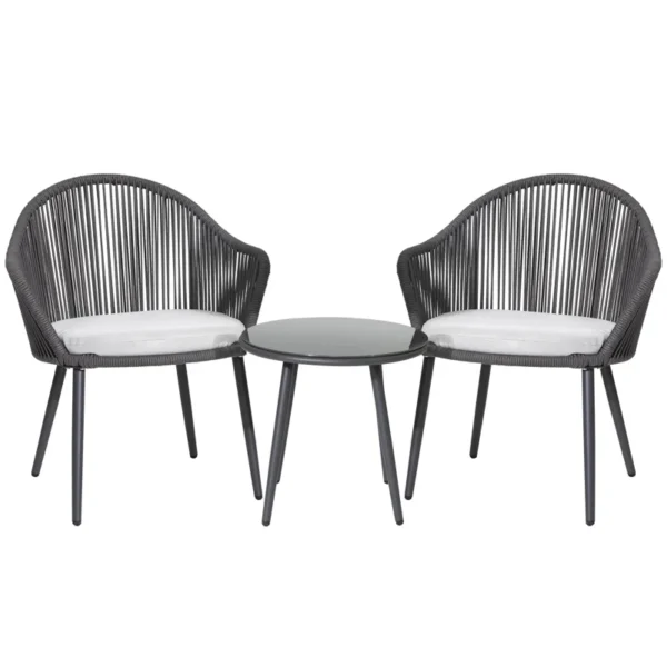 Outdoor Patio Chair & Coffee Table Set – Modern Garden Furniture for Balcony, Backyard & Terrace