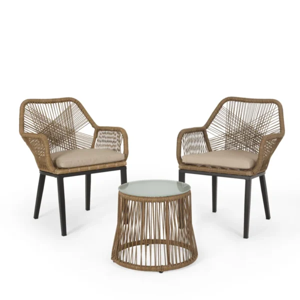 Outdoor Patio Chair & Coffee Table Set – Weather-Resistant Garden & Balcony Furniture