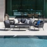 5 Seater Grey Rope Outdoor Sofa Set with Waterproof, All-Weather, Washable Cushions – Modern Patio Furniture5 Seater Grey Rope Outdoor Sofa Set with Waterproof, All-Weather, Washable Cushions – Modern Patio Furniture