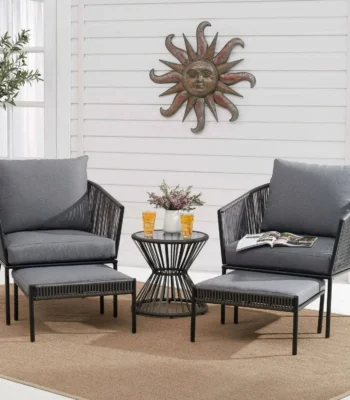 Luxury Rope Chair & Center Table Patio Set – Outdoor Garden Furniture