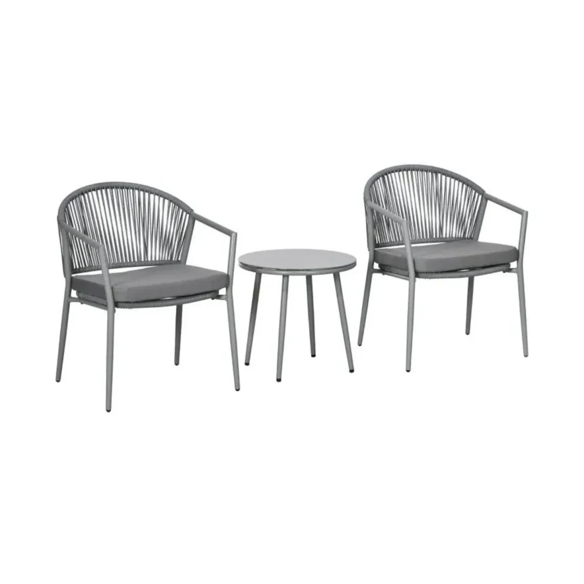 Weather-resistant rope sofa set for patio, garden, and outdoor lounging
