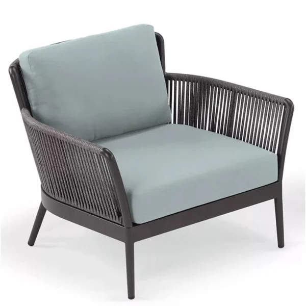 Relax in style with this elegant rope chair set featuring a sturdy center table—perfect for your patio, garden, or living space.