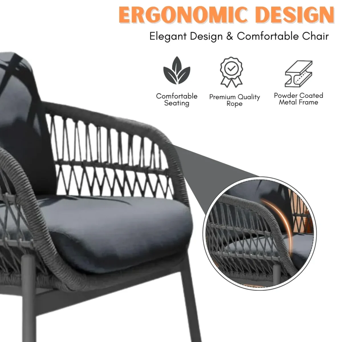 “Modern outdoor rope sofa set 4-seater with table, perfect for patio, garden, and terrace use”
