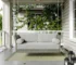 Outdoor rattan wicker hanging swing chair with soft cushion for patio or garden relaxation