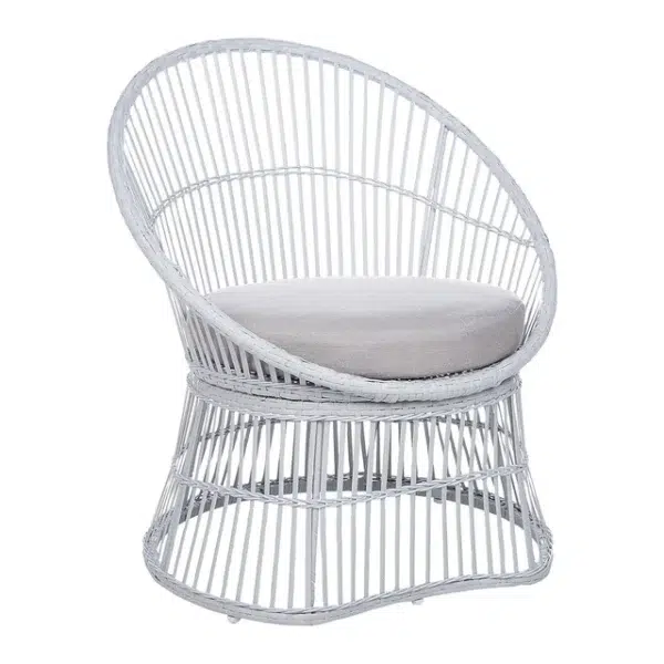 Outdoor rope patio set with glass top table, stylish seating for gardens, balconies, and patios.