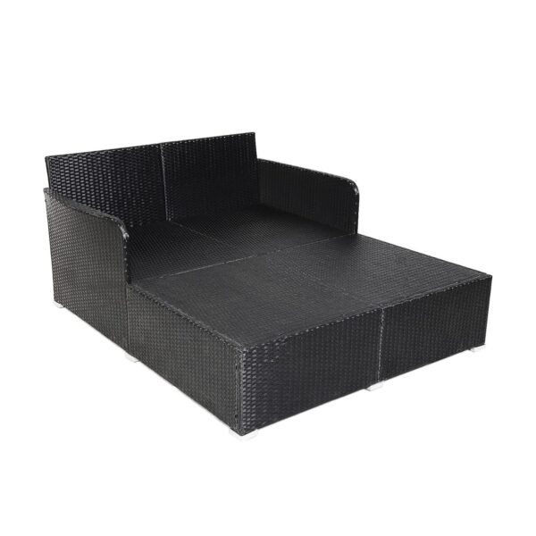 Outdoor patio double seater daybed with cushions for garden relaxation