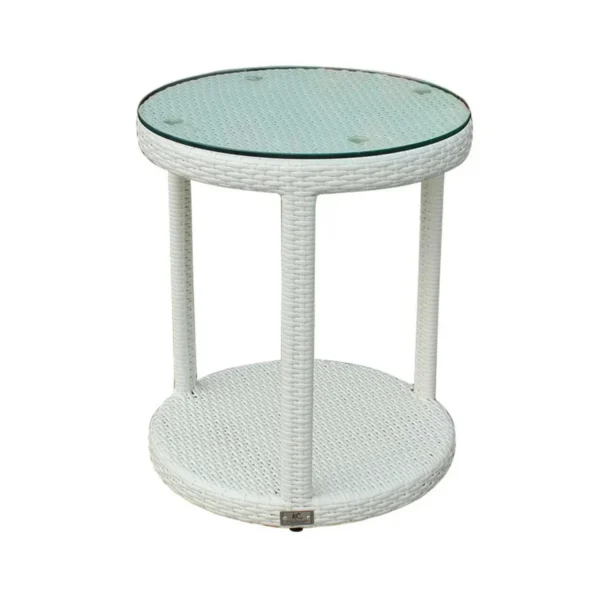 Outdoor Rattan Wicker 3-Piece Patio Set with chairs and table for garden, balcony, or backyard