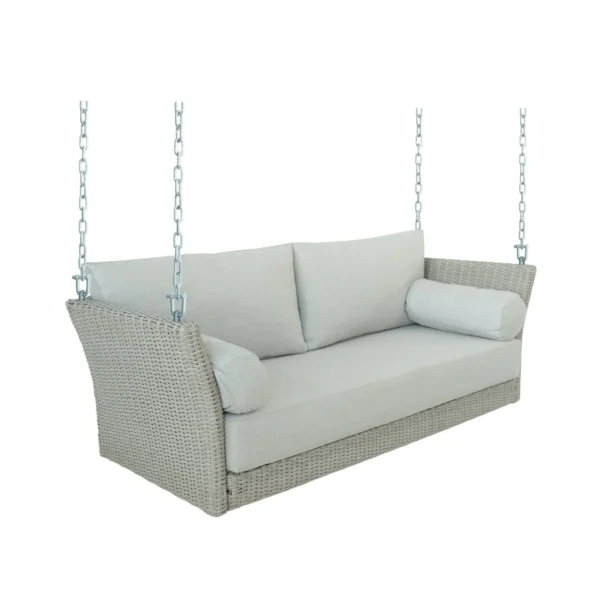 Outdoor Rattan Wicker Hanging Swing Chair with Cushion - Image 5