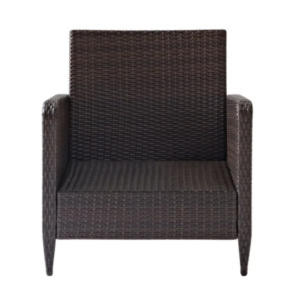 Outdoor wicker single seater sofa with cushion for patio, garden, or balcony