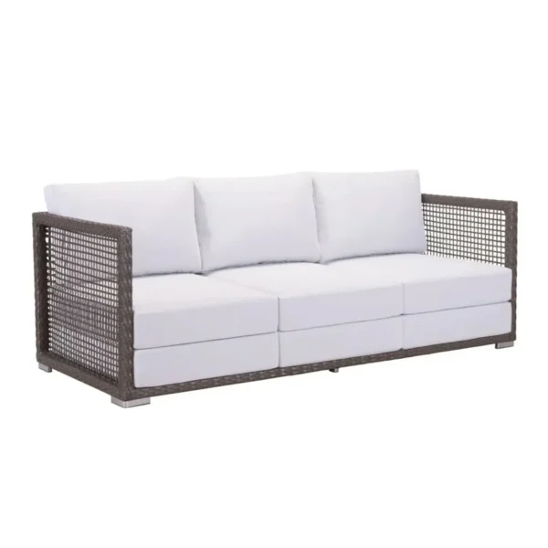 Outdoor Rattan Wicker 5-Seater Sofa Set with Cushions and Coffee Table for Patio, Garden, or Balcony