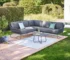 Modern 5-Seater L-Shape Outdoor Rope Sofa Set with Cushions for Patio, Garden, or Balcony