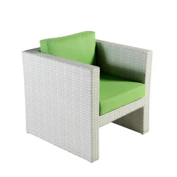Outdoor Rope 4 Seater Sofa Set with Cushions and Glass Top Tables for Patio, Garden, or Balcony
