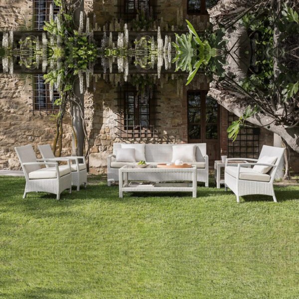 Outdoor Rattan Wicker 7-Seater Sectional Sofa Set with Cushions and Coffee Table for Patio, Garden, or Backyard