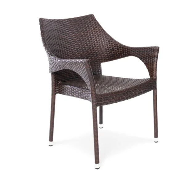 Outdoor Rattan Wicker Patio Dining Chair with cushion – stylish, weather-resistant garden and balcony seating.