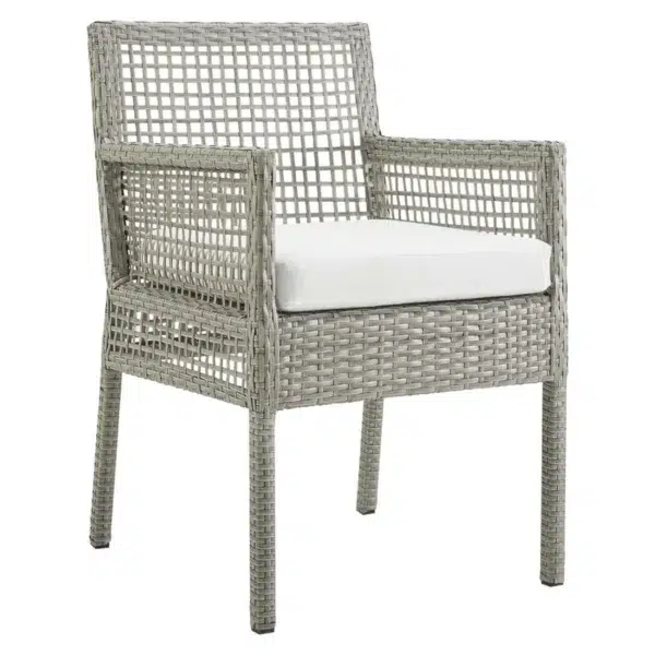 “1-Piece Outdoor Rattan Wicker Patio Dining Chair with weather-resistant frame and cushioned seat for patio or garden use”