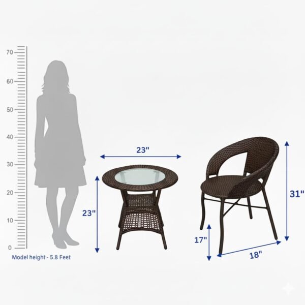LOCCUS all-weather rattan patio furniture set with powder coated iron frame for outdoor balcony and lawn