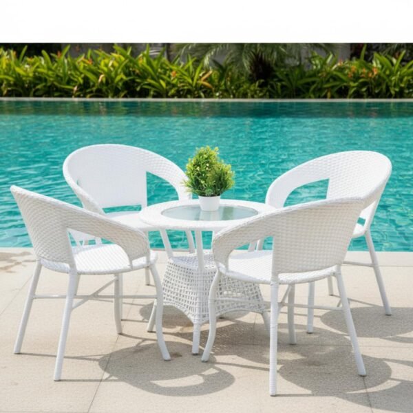 LOCCUS 5-Piece Outdoor Rattan Bistro Set with Table - Image 2