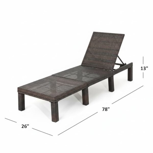Elegant LOCCUS Outdoor Wicker Chaise Lounge Set, 4 reclining chairs with waterproof cushions for poolside comfort.
