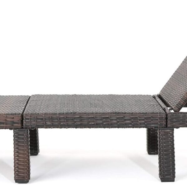 LOCCUS Outdoor HDPE Wicker Chaise Lounge Chair - Image 6