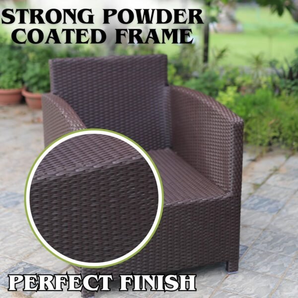LOCCUS Outdoor Patio Sectional Sofa, Wicker Furniture Conversation Sets - Image 8
