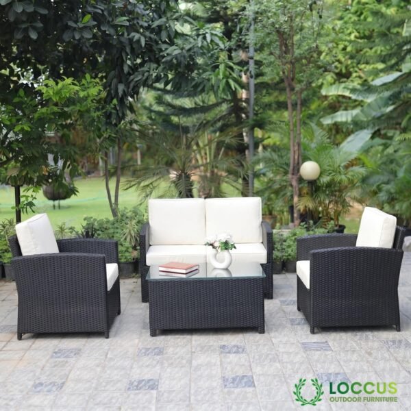 LOCCUS 4-Piece Outdoor Wicker Patio Furniture Set - Image 2